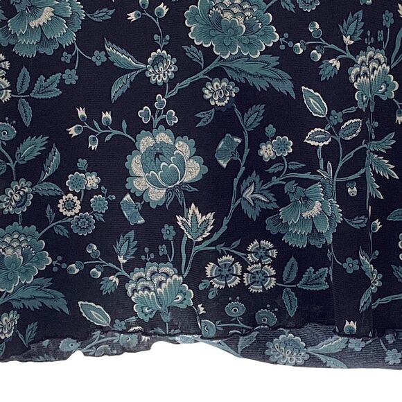 Ninety floral semi sheer vintage top,  0215 - Picture 7 of 9